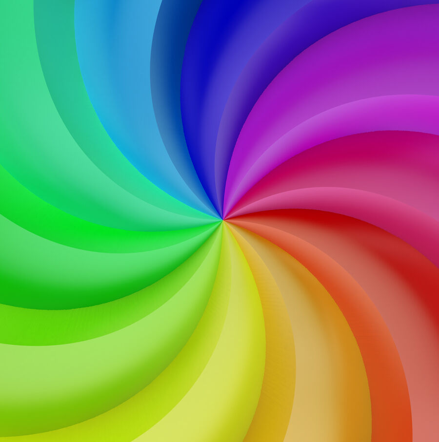 Billede af farver i spiral