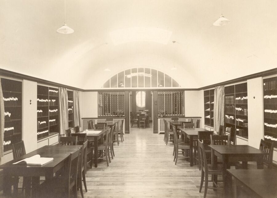Korsør Kommunale Folkebibliotek, på Halskovskolen - 1923 